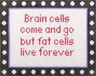 KCN Designers Brains Cells Sign w/Attitude Needlepoint Canvas