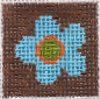 KCN Designers Brown/Blue Scissor Fob/Magnet Needlepoint Canvas