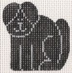 KCN Designers Black Dog Georgette's Angels Needlepoint Canvas