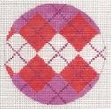 KCN Designers Argyle Luggage Tag Needlepoint Canvas