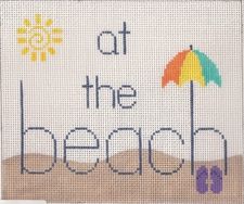 KCN Designers At The Beach Sign Needlepoint Canvas