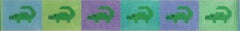 KCN Designers Blue Alligator Belt Needlepoint Canvas