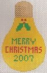 KCN Designers Christmas '07 Bulb Ornament Needlepoint Canvas