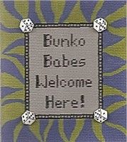 KCN Designers Bunko Babes Welcome Sign Needlepoint Canvas