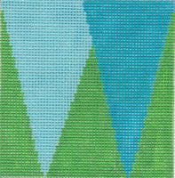 KCN Designers Blue W Contemporary Needlepoint Canvas