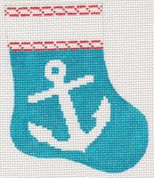 KCN Designers Anchor Seaside Stocking Needlepoint Canvas