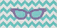 KCN Designers Cateye Eyeglass Case Needlepoint Canvas