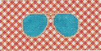 KCN Designers Aviator Eyeglass Case Needlepoint Canvas