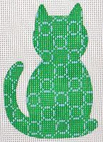 KCN Designers Cat Patterned Animal Ornament Needlepoint Canvas
