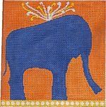 KCN Designers Blue elephant 3 Needlepoint Canvas