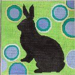 KCN Designers Rabbit on Green 1 Needlepoint Canvas