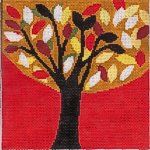 KCN Designers Red Tree 1 Needlepoint Canvas
