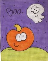 KCN Designers Boo Pumpkin Misc Needlepoint Canvas