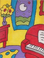 KCN Designers Piano Misc Needlepoint Canvas