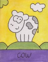 KCN Designers Cow Misc Needlepoint Canvas