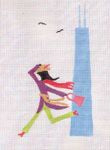 KCN Designers Chicago Girl Needlepoint Canvas