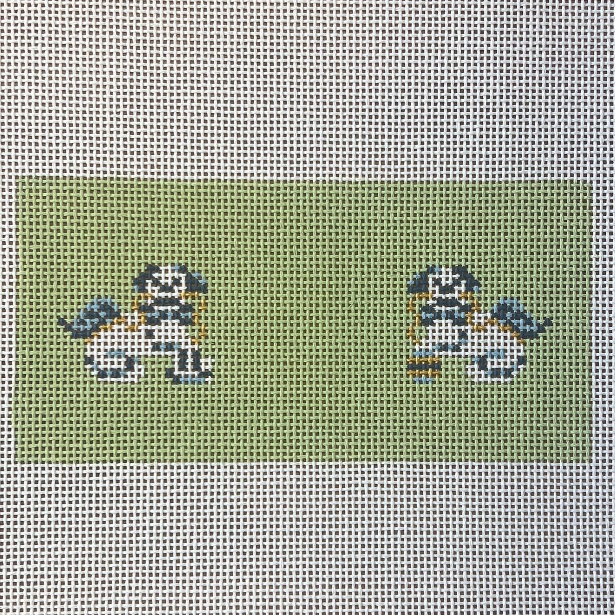 The Gingham Stitchery Kate Woodward Foo Dog Insert Needlepoint Canvas