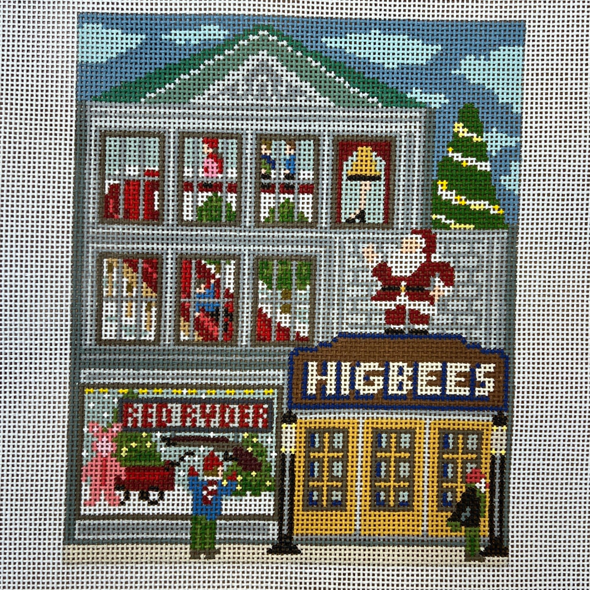 The Gingham Stitchery Kirkland Design Studios Higbee's Storefront Needlepoint Canvas