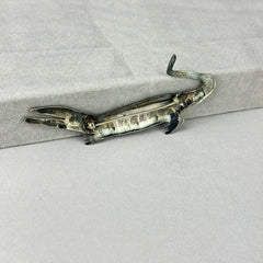 Vintage Sterling Silver Alligator Brooch