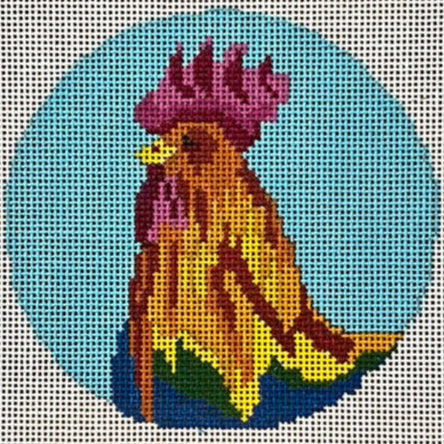 The Gingham Stitchery Amelia Bond Designs Rose The Rooster Needlepoint Canvas