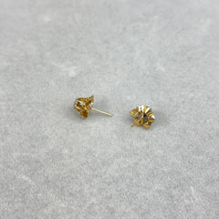 Antique Victorian Buttercup Diamond Stud Earring in 14k Rose Gold