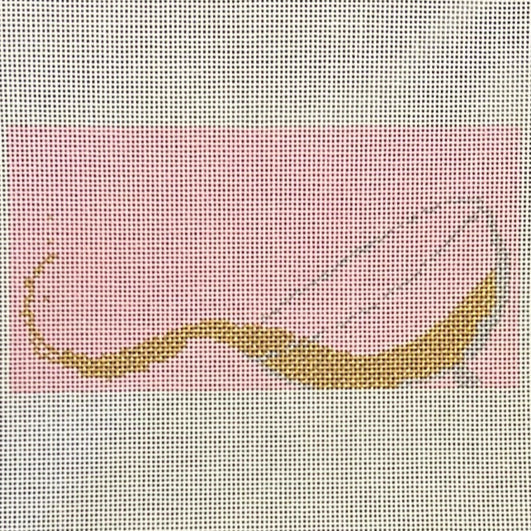 The Gingham Stitchery Krissy Johnson Designs Spilled Champagne Coupe Insert Needlepoint Canvas