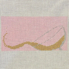 The Gingham Stitchery Krissy Johnson Designs Spilled Champagne Coupe Insert Needlepoint Canvas