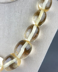 Vintage Chunky Oblong Graduated Lucite Bead Necklace