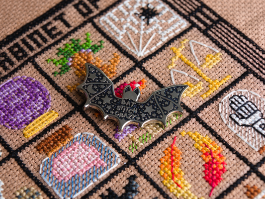 Stitchonomy Bat Stitch Crazy Needle Minder Silver Needle Minder