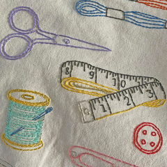 Chasing Threads Stitch Your Craft Tools Tote Bag Embroidery Kit