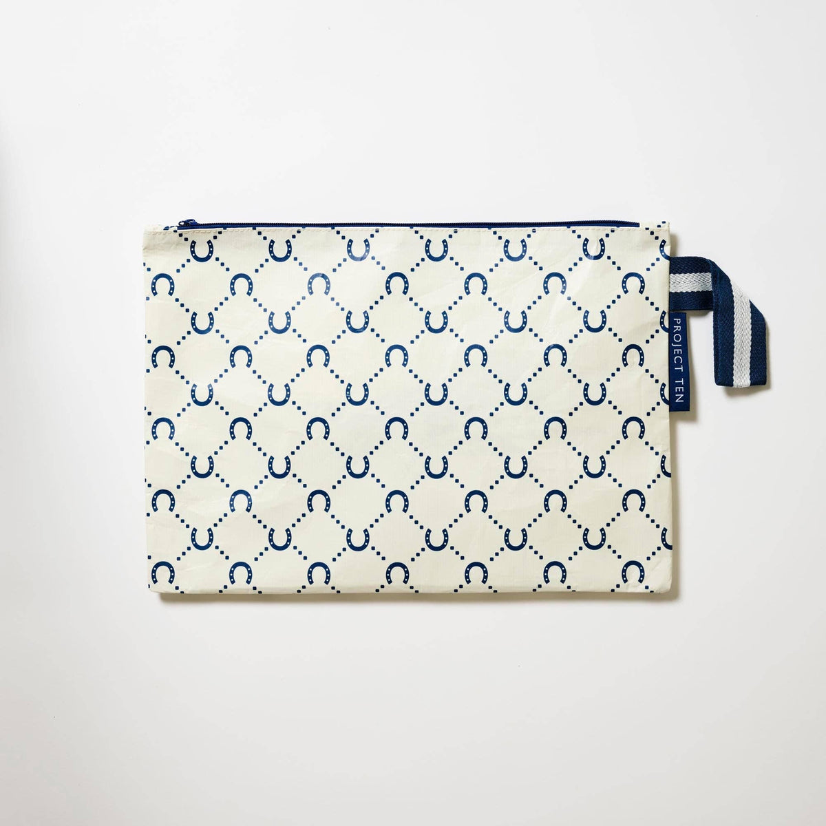 Project Ten Large Zip Project Bag – Navy Horseshoe