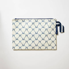 Project Ten Large Zip Project Bag – Navy Horseshoe