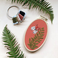 M Creative J Moth and Fern Embroidery Kit