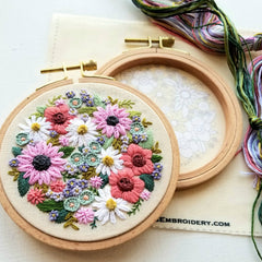 Jessica Long Embroidery Wildflower Sampler Embroidery Craft Kit