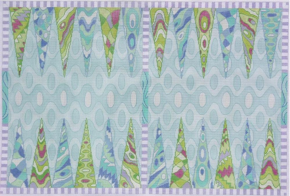 Kate Dickerson Needlepoint Collections Pucci Backgammon Board 1 Needlepoint Canvas