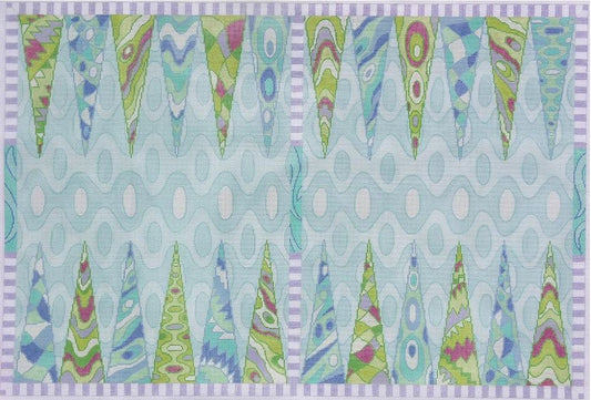 Kate Dickerson Needlepoint Collections Pucci Backgammon Board 1 Needlepoint Canvas
