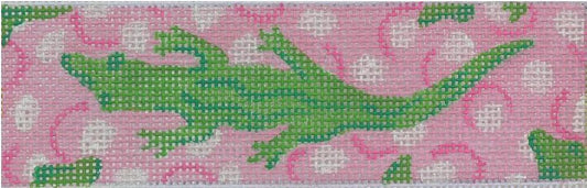 Kate Dickerson Needlepoint Collections Lilly Alligators & Dots Belt Needlepoint Canvas