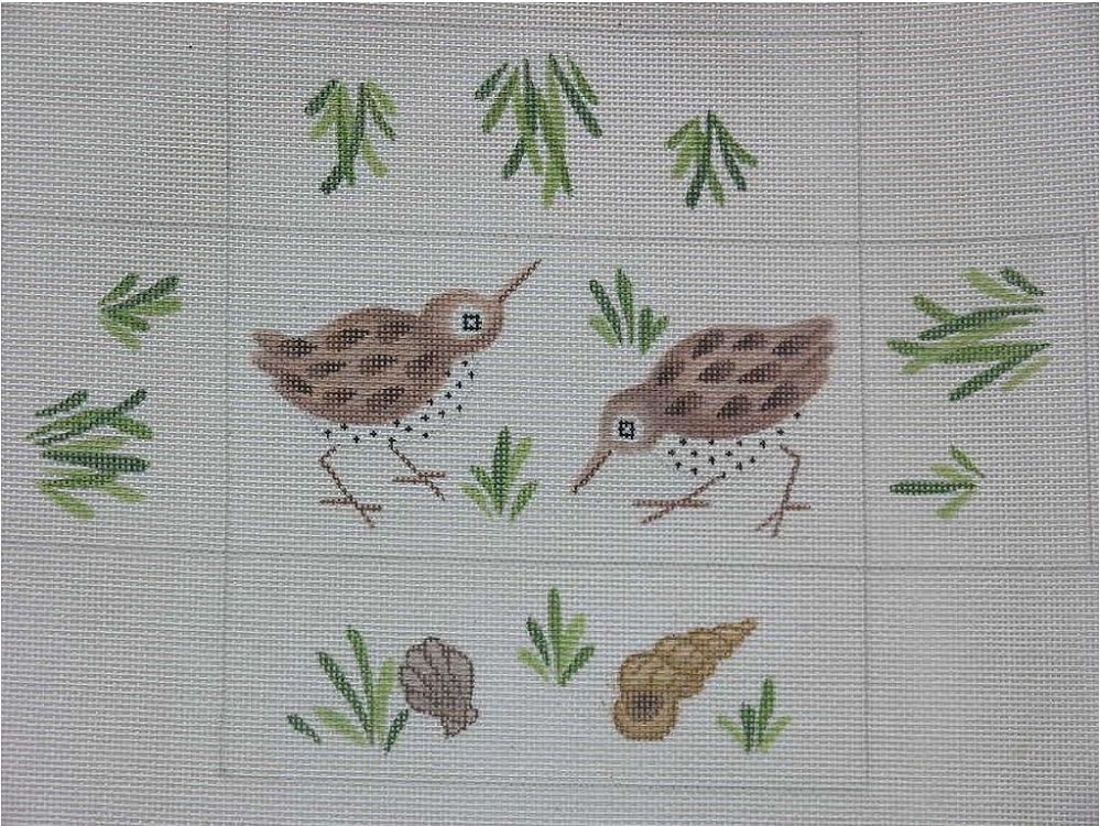 Kate Dickerson Needlepoint Collections Sandpipers In Beach Grass Needlepoint Canvas