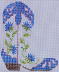 Kate Dickerson Needlepoint Collections Cowgirl Boot - Bach. Buttons (Right) Needlepoint Canvas