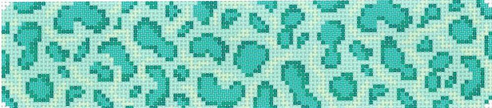 Kate Dickerson Needlepoint Collections Cheetah Spots - Teal Cuff Needlepoint Canvas