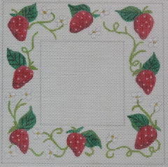 Kate Dickerson Needlepoint Collections Strawberries Frame Needlepoint Canvas