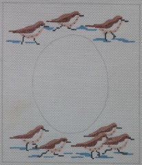 Kate Dickerson Needlepoint Collections Running Sandpipers Frame Needlepoint Canvas