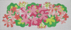 Kate Dickerson Needlepoint Collections Geraniums Case Insert - Pinks, Sherbert, Greens Needlepoint Canvas