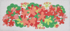 Kate Dickerson Needlepoint Collections Geraniums Case Insert - Reds & Greens Needlepoint Canvas