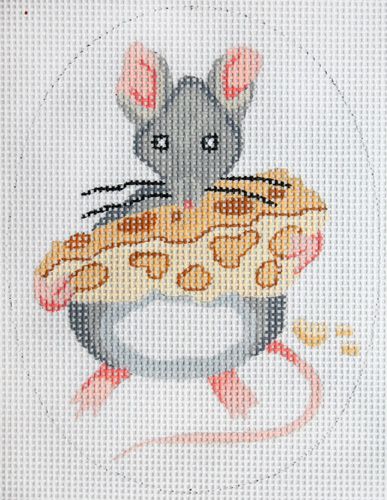 Kate Dickerson Needlepoint Collections Mouse & Cheese Needlepoint Canvas