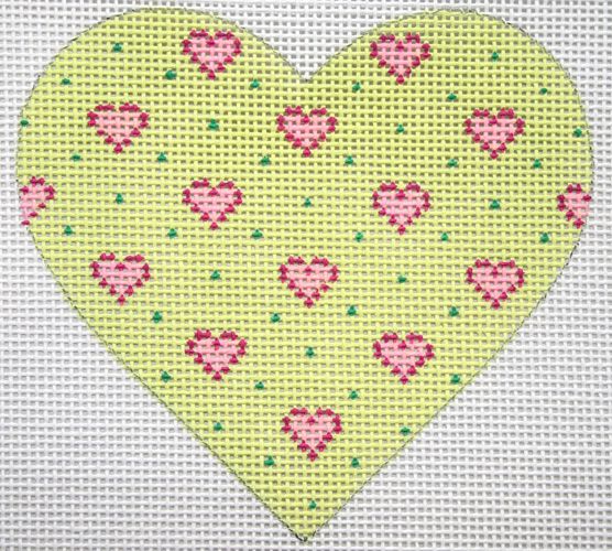 Kate Dickerson Needlepoint Collections Baby Hearts Mini Heart Needlepoint Canvas