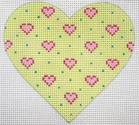 Kate Dickerson Needlepoint Collections Baby Hearts Mini Heart Needlepoint Canvas