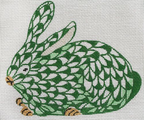 Kate Dickerson Needlepoint Collections Mini Herend-Style Bunny Needlepoint Canvas