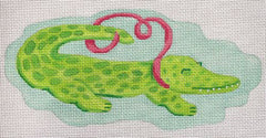 Kate Dickerson Needlepoint Collections Alligator Tropical Mini Needlepoint Canvas