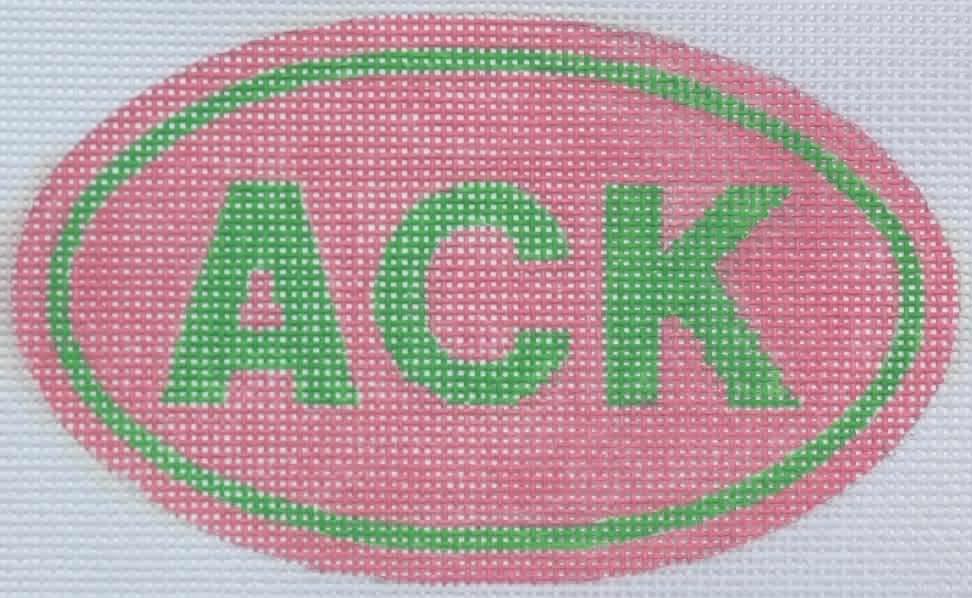 Kate Dickerson Needlepoint Collections Ack Mini Oval Needlepoint Canvas